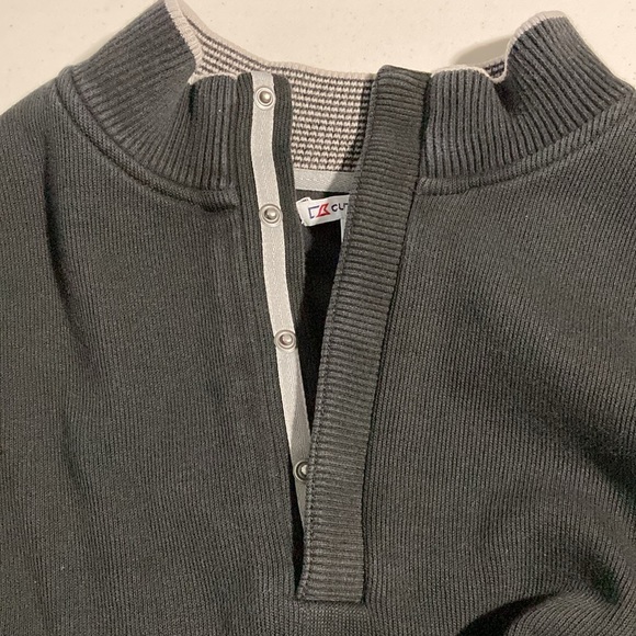 Cutter & Buck Black and Gray, Men's Pullover Snap front Closure, Size XXL - Picture 7 of 12